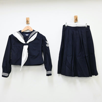 【中古】東京都 共立女子中学校 女子制服 4点（セーラー服・スカート）sf012061