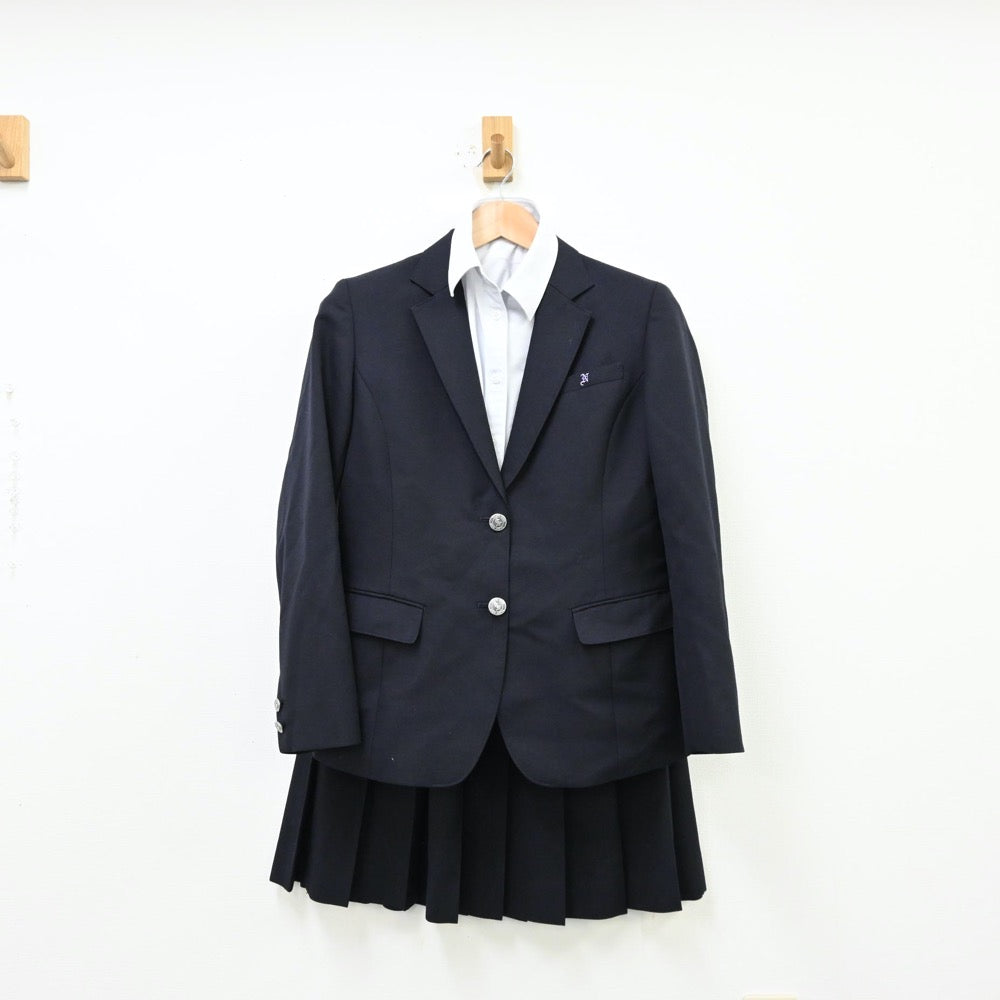 【中古】岐阜県 多治見西高等学校 女子制服 4点（ブレザー・シャツ・ニット・スカート）sf012063