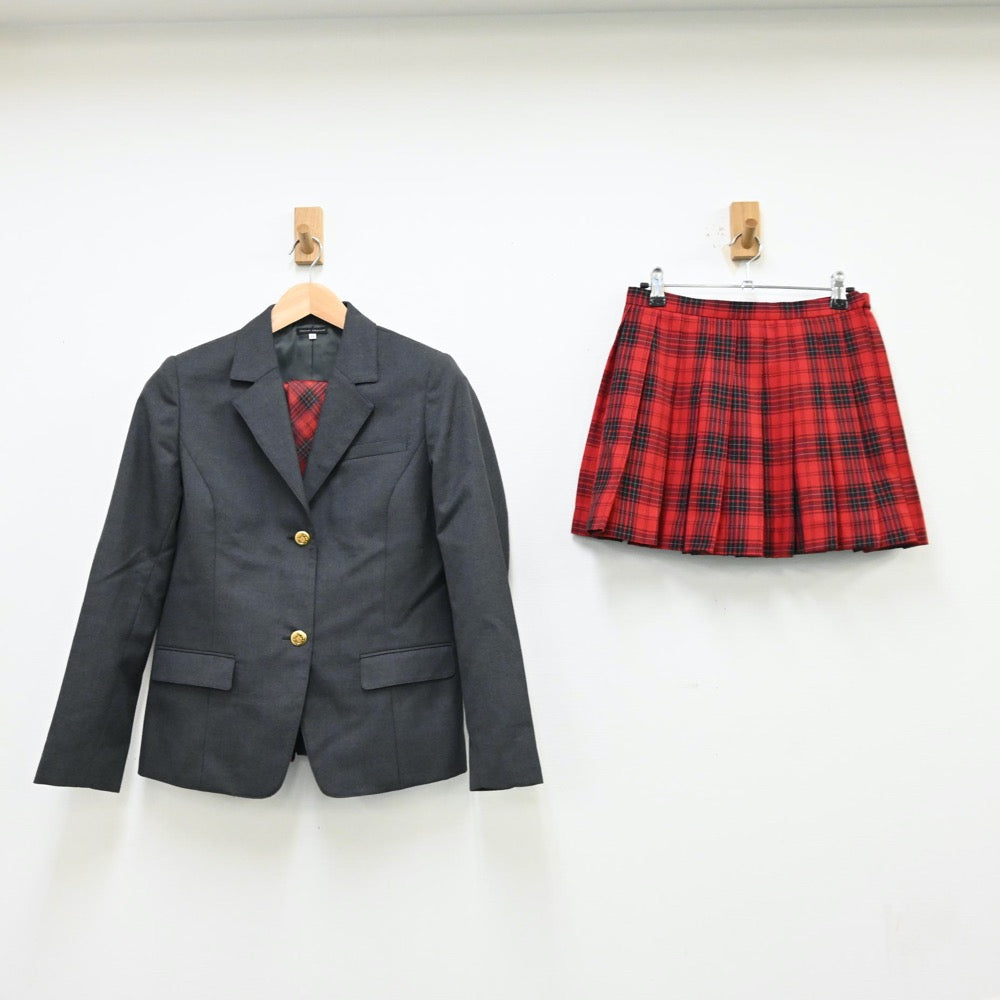 【中古】東京都 北海道芸術高等学校 池袋キャンパス 女子制服 3点（ブレザー・スカート）sf012065