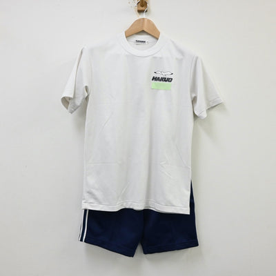 【中古】東京都 白_高等学校 女子制服 3点（体操服 上・体操服 下）sf012071