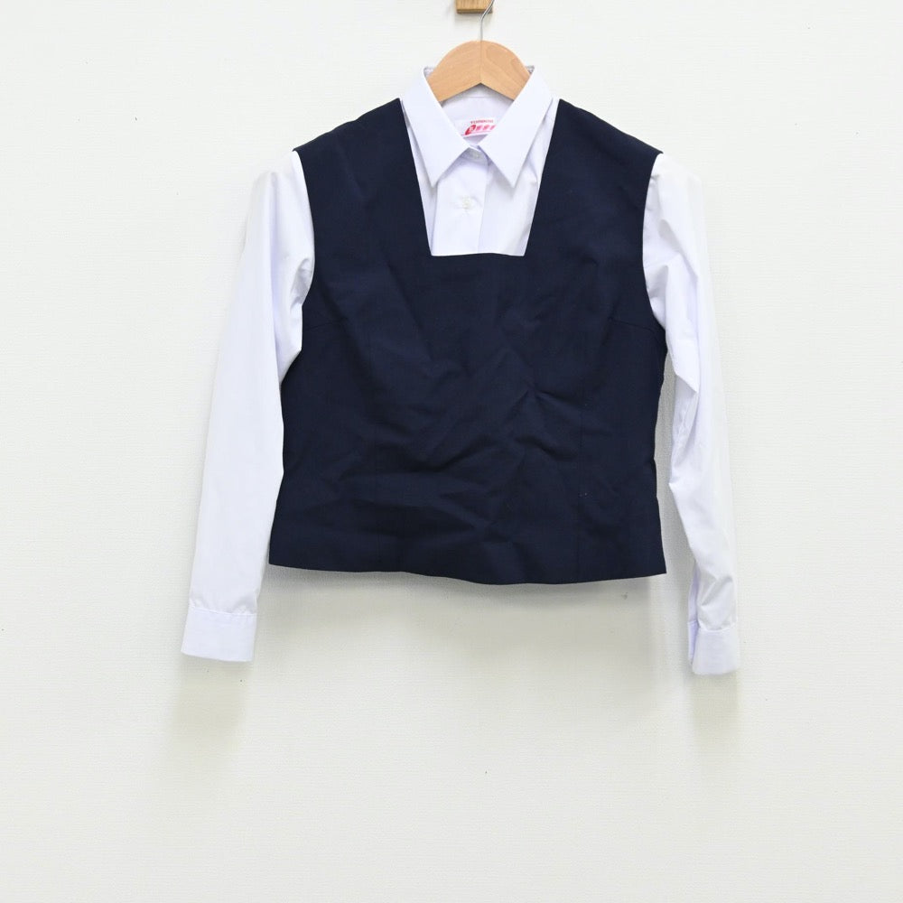 【中古】埼玉県 土合中学校 女子制服 2点（ベスト・シャツ）sf012087