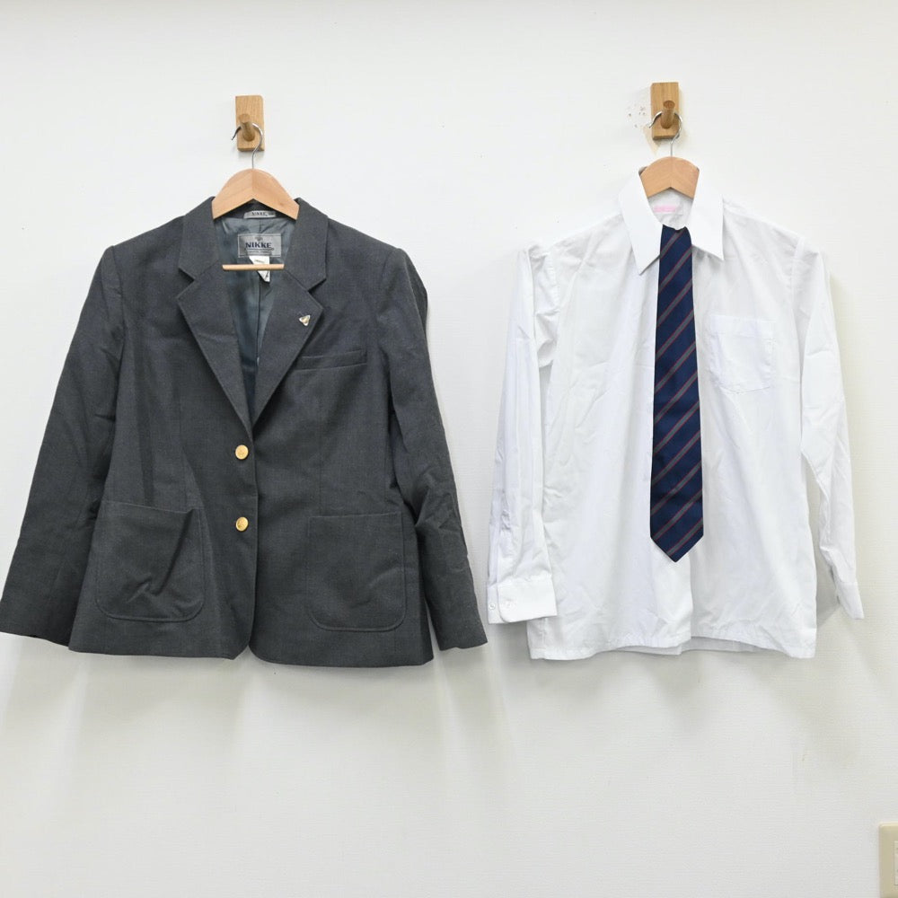 【中古】北海道 北海道おいとねっぷ美術高等学校 女子制服 5点（ブレザー・シャツ・ニット・スカート）sf012091