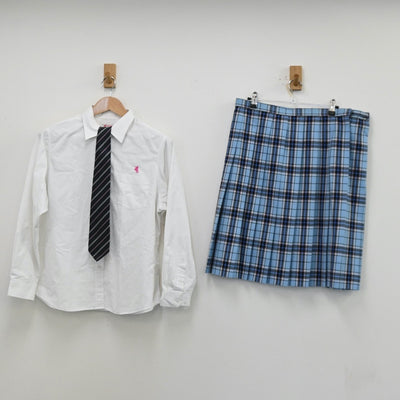 【中古】東京都 クラーク記念国際高等学校 女子制服 3点（シャツ・スカート）sf012094