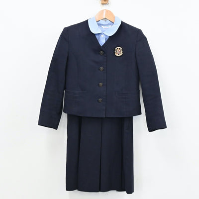 【中古】静岡県 静岡雙葉中学校・高等学校 女子制服 5点（ブレザー・シャツ・ニット・ジャンパースカート）sf012096