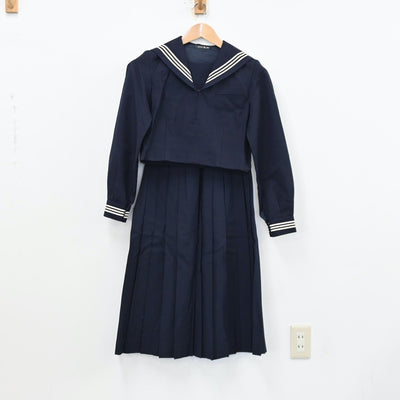 【中古】埼玉県 松山女子高等学校 女子制服 3点（セーラー服・スカート）sf012104