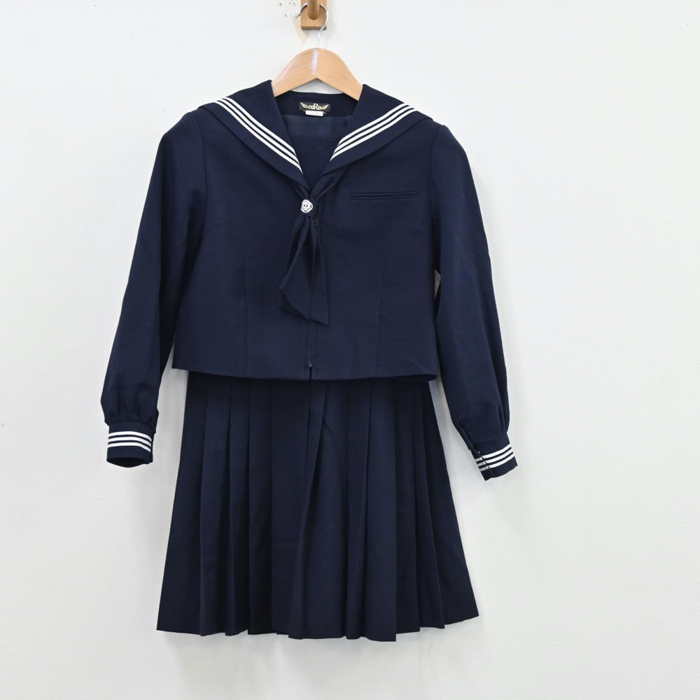 【中古】東京都 泉南中学校 女子制服 5点（セーラー服・スカート・ニット）sf012112