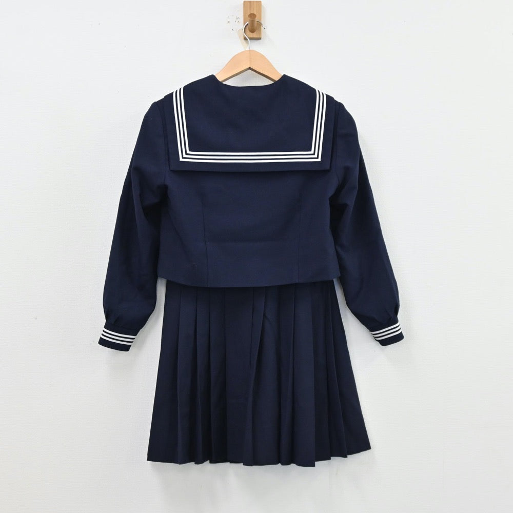 【中古】東京都 泉南中学校 女子制服 5点（セーラー服・スカート・ニット）sf012112