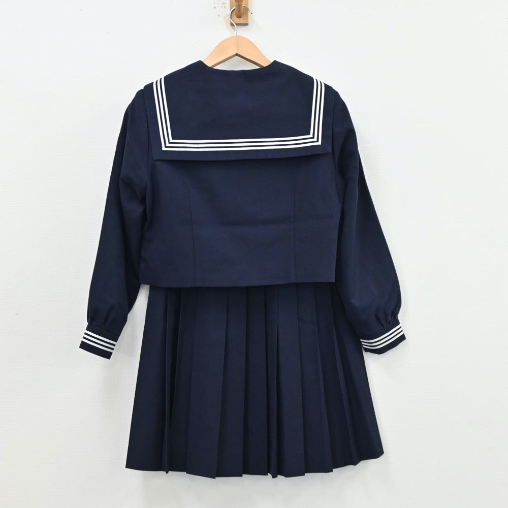 【中古】東京都 泉南中学校 女子制服 2点（セーラー服・スカート）sf012113