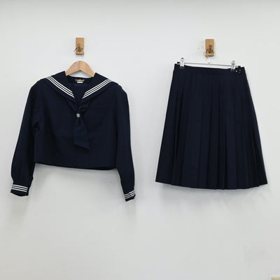 【中古】東京都 泉南中学校 女子制服 2点（セーラー服・スカート）sf012113