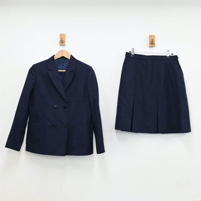 【中古】神奈川県 中田中学校 女子制服 2点（ブレザー・スカート）sf012114