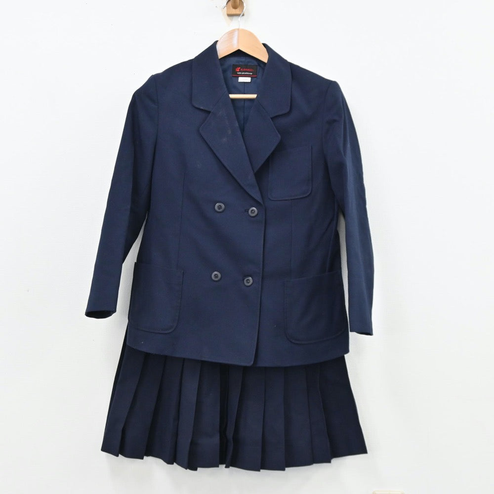 【中古】滋賀県 石山中学校 女子制服 4点（ブレザー・ベスト・スカート）sf012118