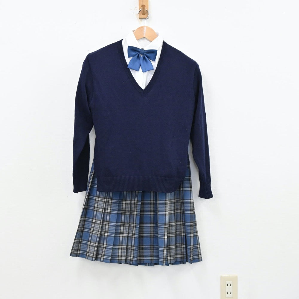 中古制服】東京都 高砂中学校 女子制服 5点（ブレザー・ニット