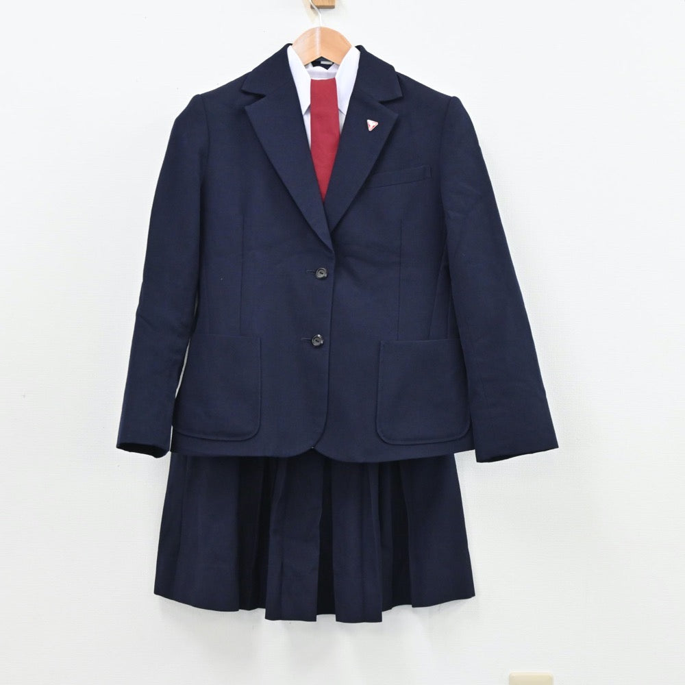 【中古】兵庫県 葺合高等学校 女子制服 6点（ブレザー・ニット・シャツ・スカート）sf012123