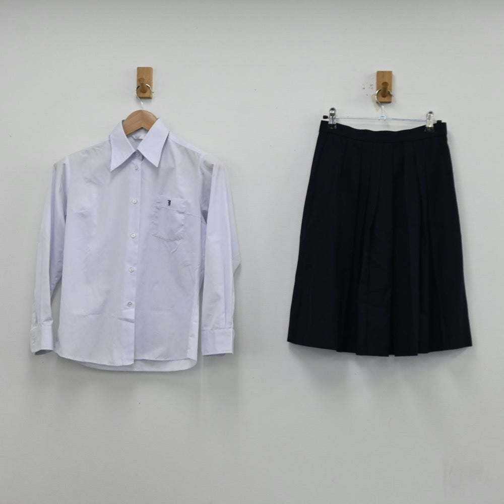 【中古】兵庫県 葺合高等学校 女子制服 6点（ブレザー・ニット・シャツ・スカート）sf012123