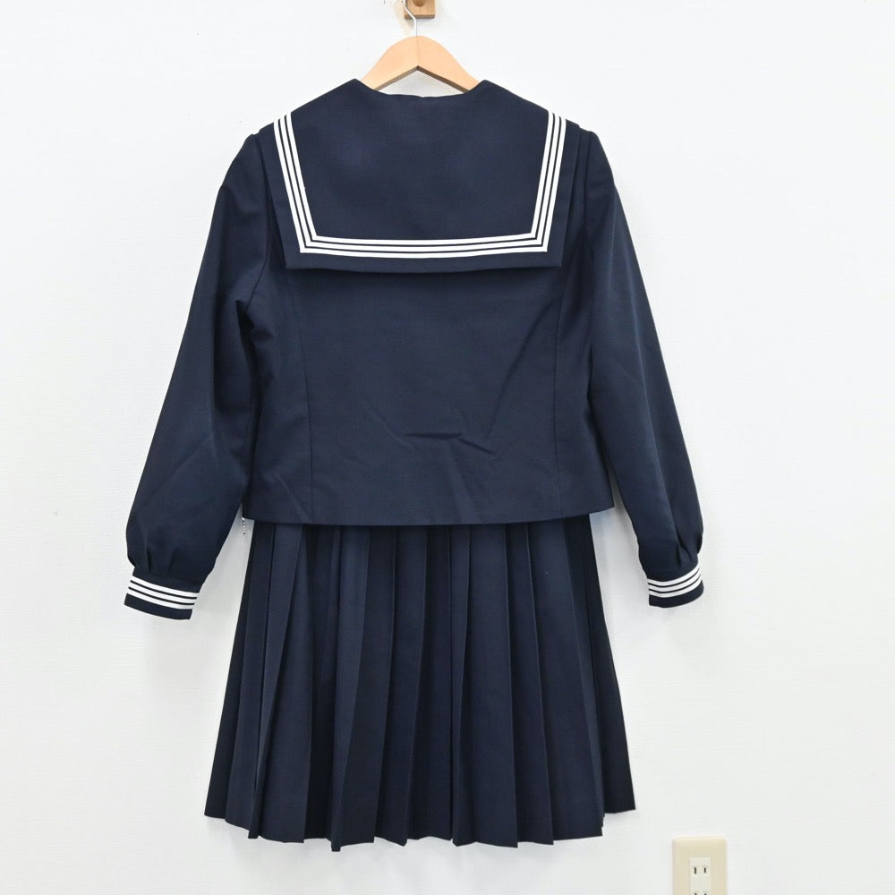 【中古】香川県 木太中学校 女子制服 3点（セーラー服・スカート）sf012128