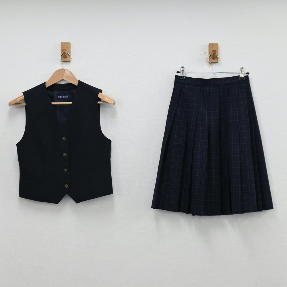 【中古】埼玉県 川越総合高等学校 女子制服 8点（ブレザー・シャツ・ベスト・スカート）sf012133