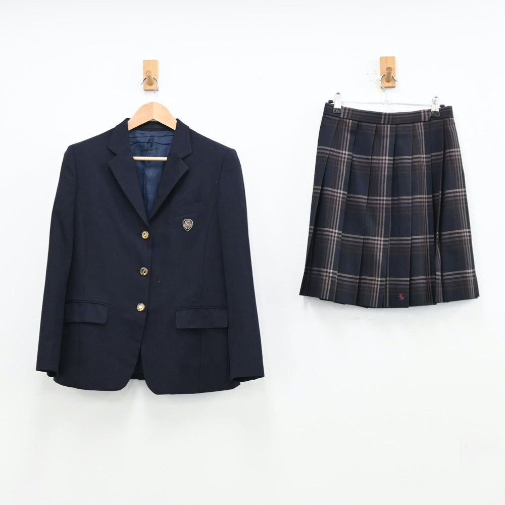 【中古】千葉県 柏の葉高等学校 女子制服 2点（ブレザー・スカート）sf012134