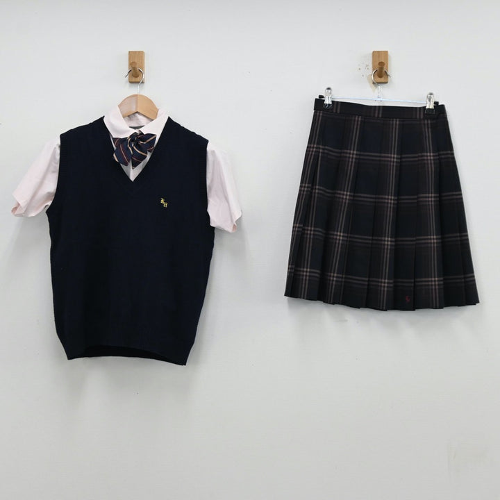 【中古制服】千葉県 柏の葉高等学校 女子制服 4点（シャツ・ニットベスト・スカート）sf012135【リサイクル学生服】 | 中古制服通販パレイド