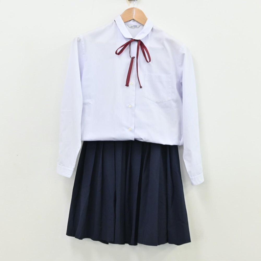 【中古】岐阜県 不破中学校 女子制服 4点（シャツ・スカート）sf012140