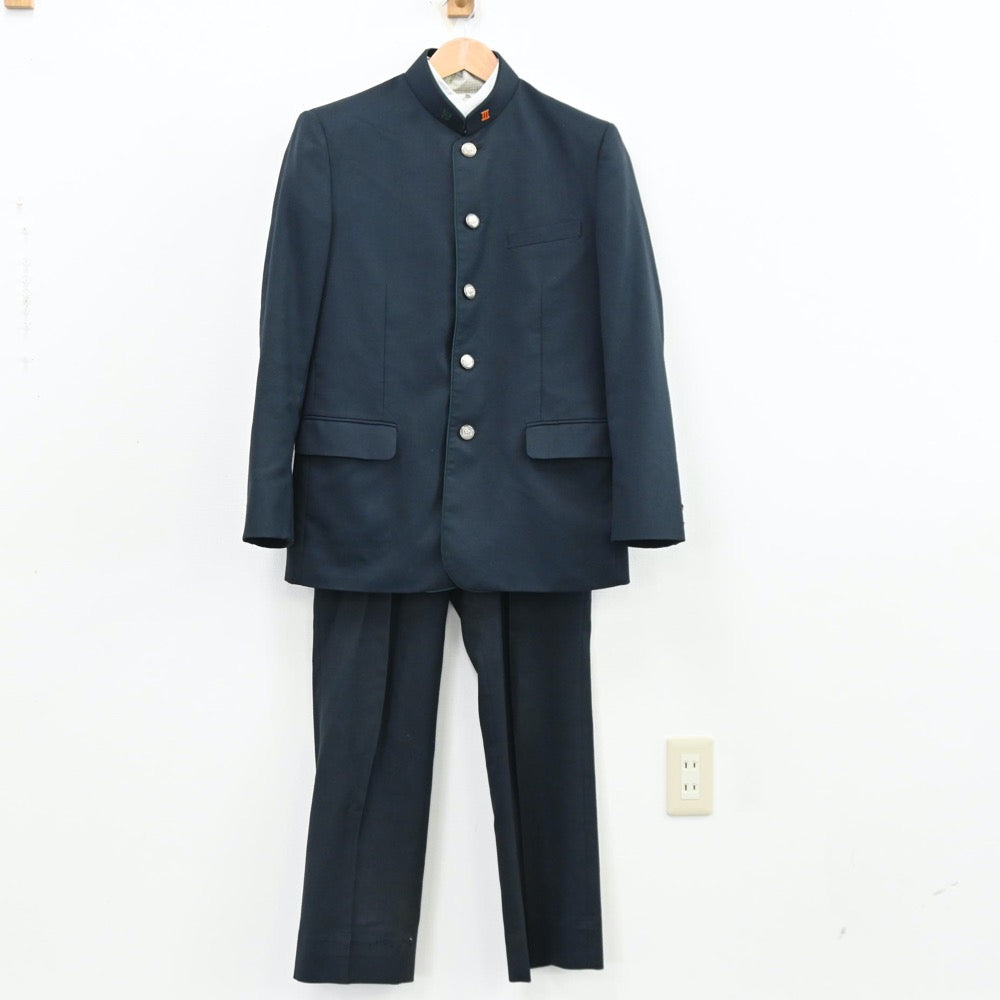 【中古】福岡県 西南学院中学校 男子制服 3点（学ラン・シャツ・ズボン）sf012146