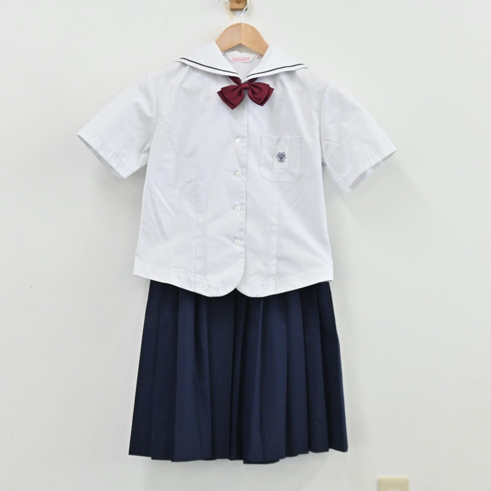 【中古】東京都 清新第一中学校 女子制服 4点（セーラー服・スカート）sf012149