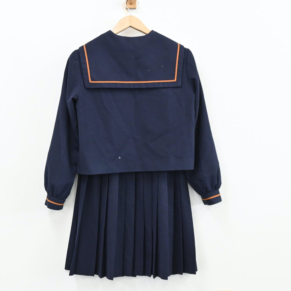 【中古】鳥取県 気高中学校 女子制服 3点（セーラー服・スカート）sf012151