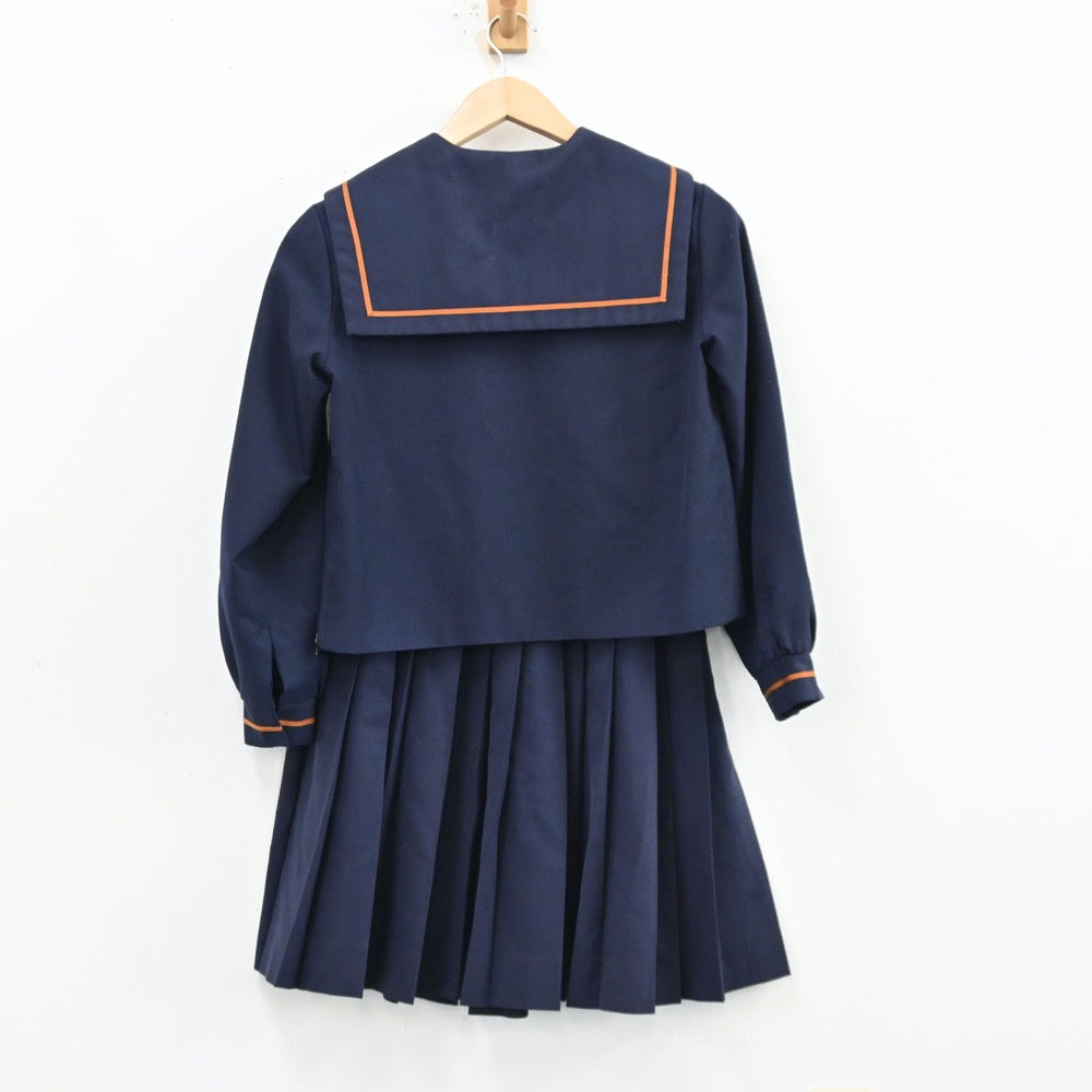 【中古】鳥取県 気高中学校 女子制服 2点（セーラー服・スカート）sf012152