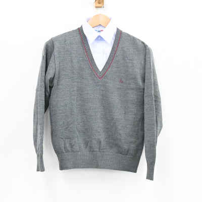 【中古】埼玉県 川越総合高等学校 女子制服 2点（シャツ・ニット）sf012154