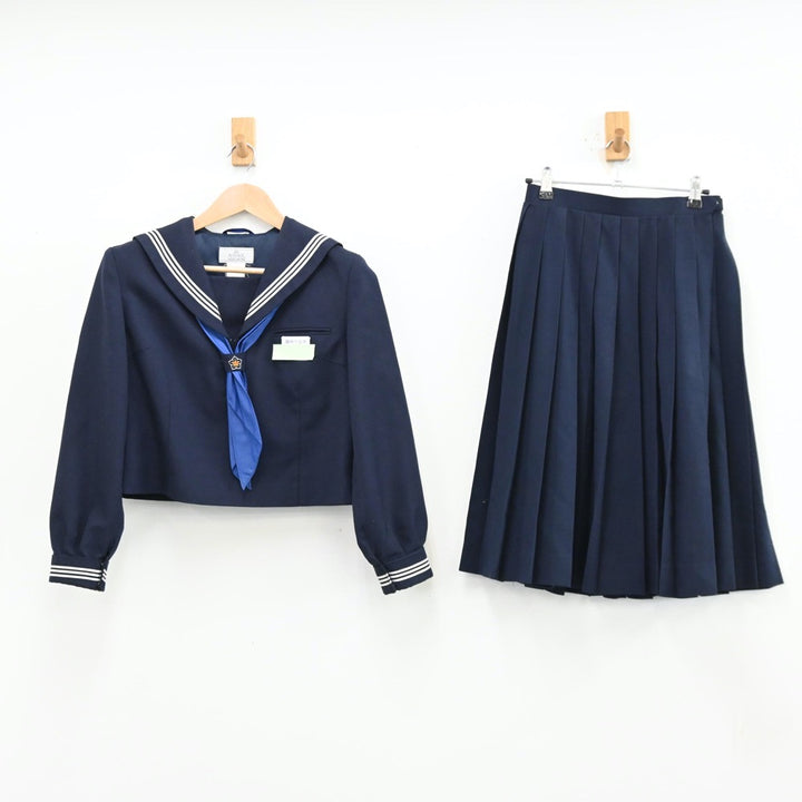 O131/(中古)兵庫県 氷丘中学校 女子制服5点 /旧制服/M/W63