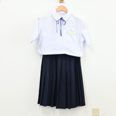 【中古】茨城県 御所ケ丘中学校 女子制服 5点（シャツ・スカート）sf012161