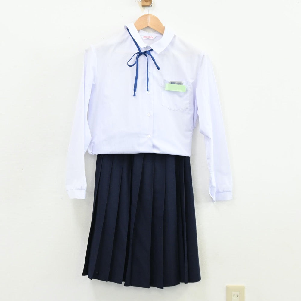 【中古】茨城県 御所ケ丘中学校 女子制服 5点（シャツ・スカート）sf012161