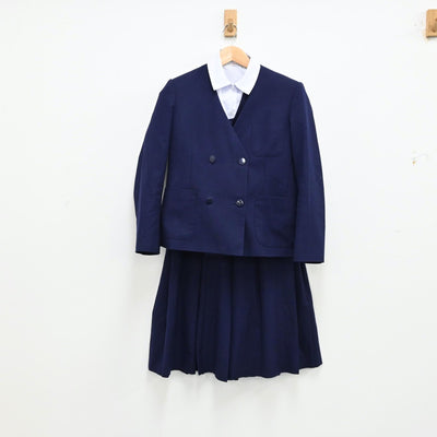 【中古】千葉県 勝田台中学校 女子制服 4点（ブレザー・シャツ・ベスト・スカート）sf012169