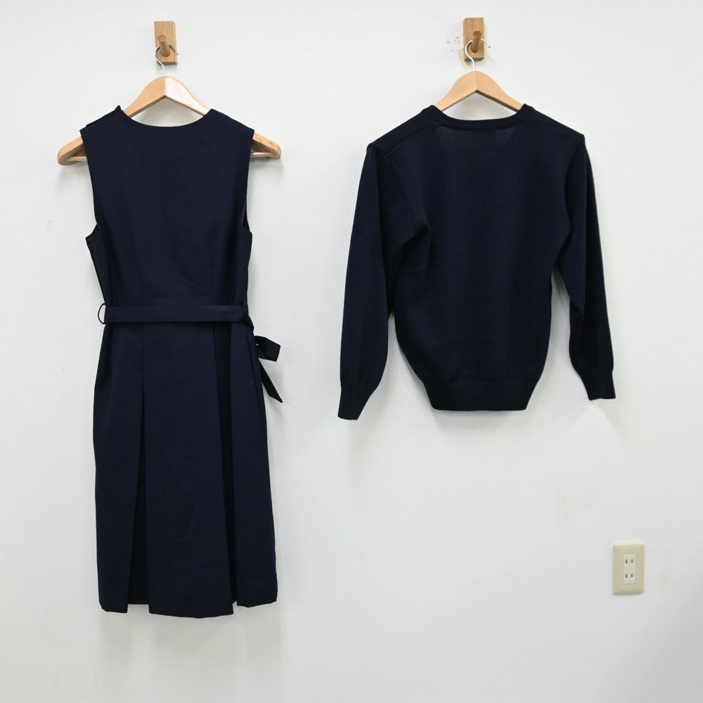 【中古】東京都 桜蔭学園高等学校 女子制服 2点（ニット・ジャンパースカート）sf012183