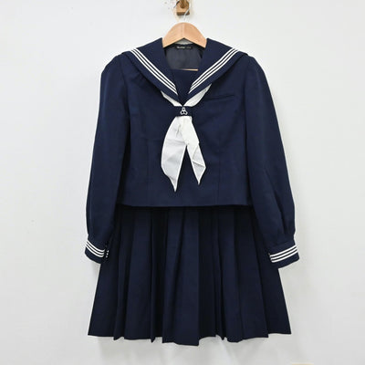 【中古】埼玉県 南中学校 女子制服 3点（セーラー服・スカート）sf012195