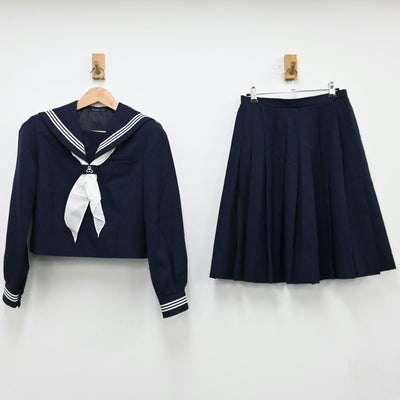 【中古】埼玉県 南中学校 女子制服 3点（セーラー服・スカート）sf012195