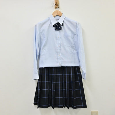 【中古】福島県 明健中学校 女子制服 5点（ブレザー・シャツ・シャツ・スカート）sf012212