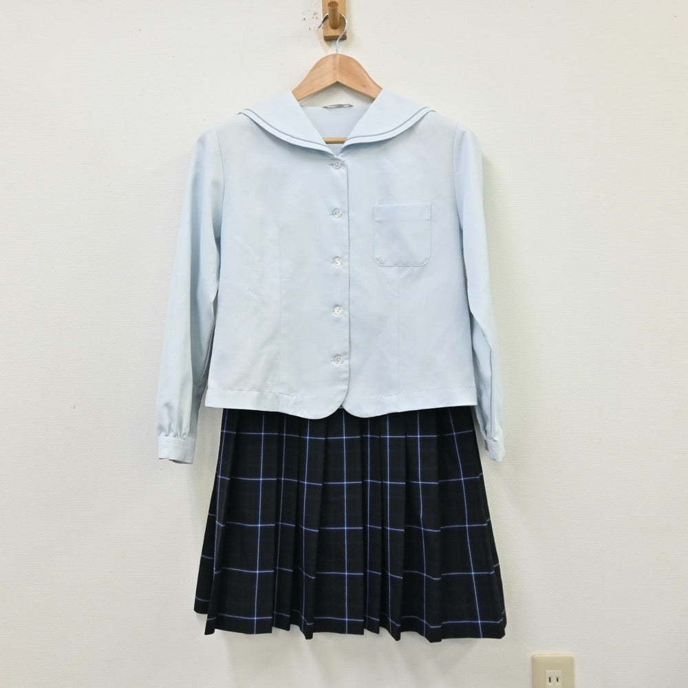 【中古】福島県 明健中学校 女子制服 5点（ブレザー・シャツ・シャツ・スカート）sf012212