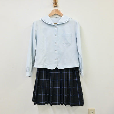 【中古】福島県 明健中学校 女子制服 5点（ブレザー・シャツ・シャツ・スカート）sf012212