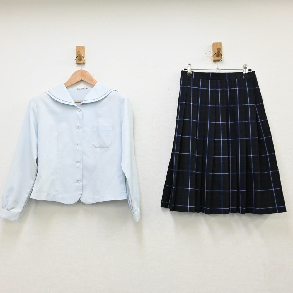 【中古】福島県 明健中学校 女子制服 5点（ブレザー・シャツ・シャツ・スカート）sf012212