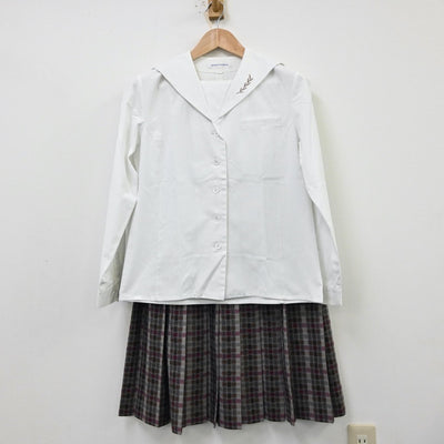 【中古】愛知県 名城大学附属高等学校 女子制服 2点（セーラー服・スカート）sf012215