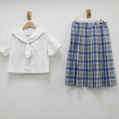 【中古】愛知県 名城大学附属高等学校 女子制服 2点（セーラー服・スカート）sf012217