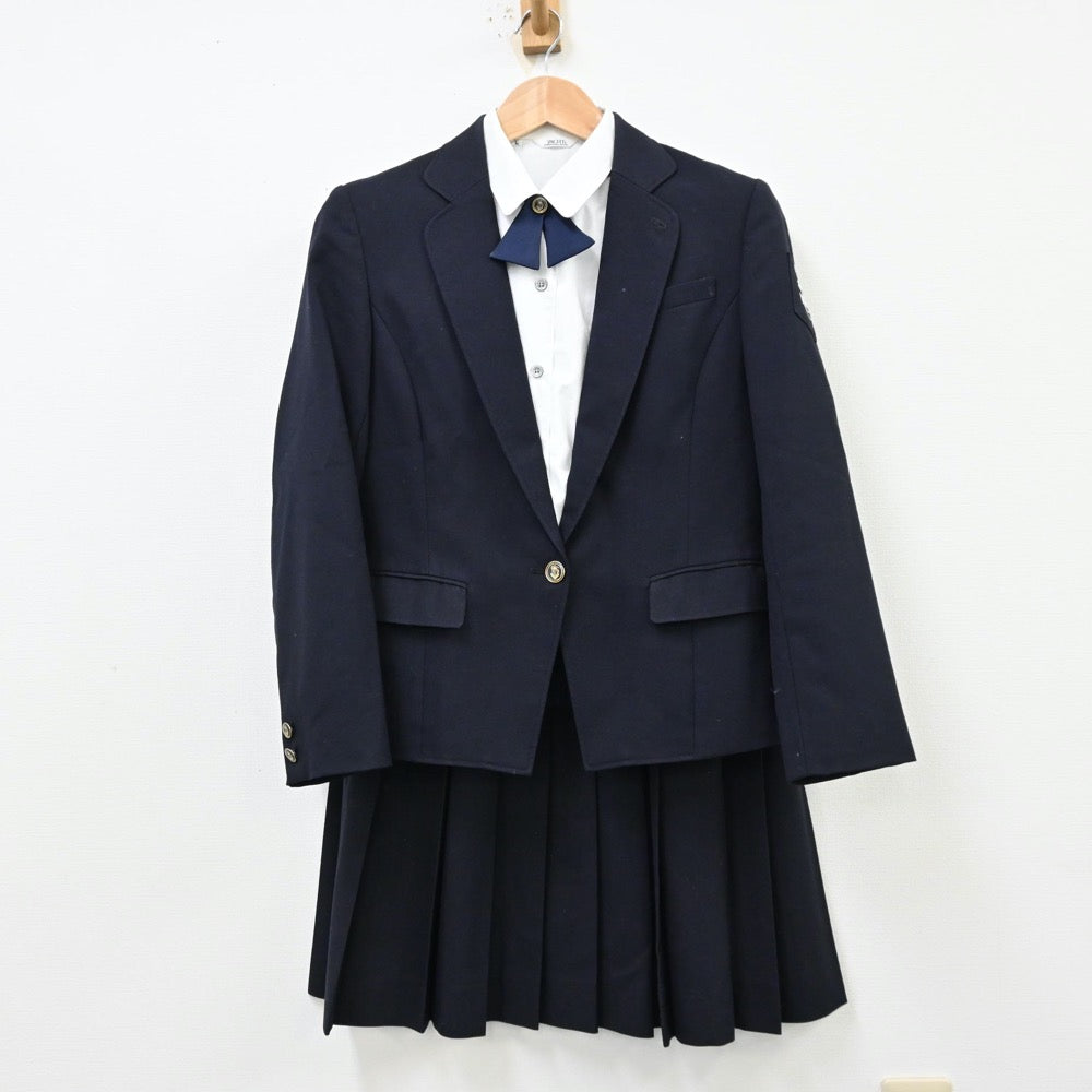 【中古】福岡県 久留米商業高等学校 女子制服 4点（ブレザー・シャツ・スカート）sf012218