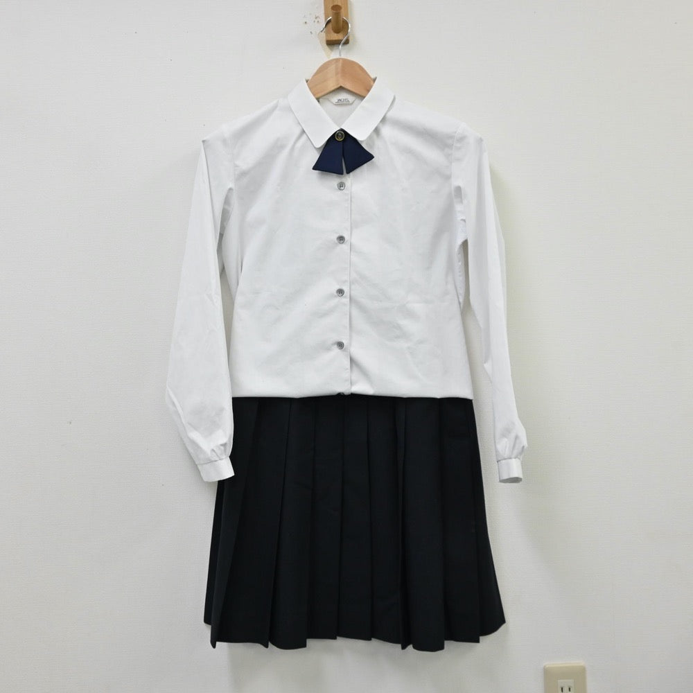 【中古】福岡県 久留米商業高等学校 女子制服 4点（ブレザー・シャツ・スカート）sf012218