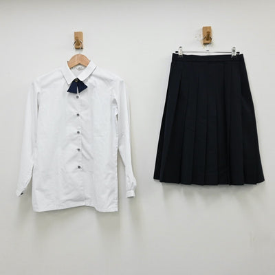 【中古】福岡県 久留米商業高等学校 女子制服 4点（ブレザー・シャツ・スカート）sf012218