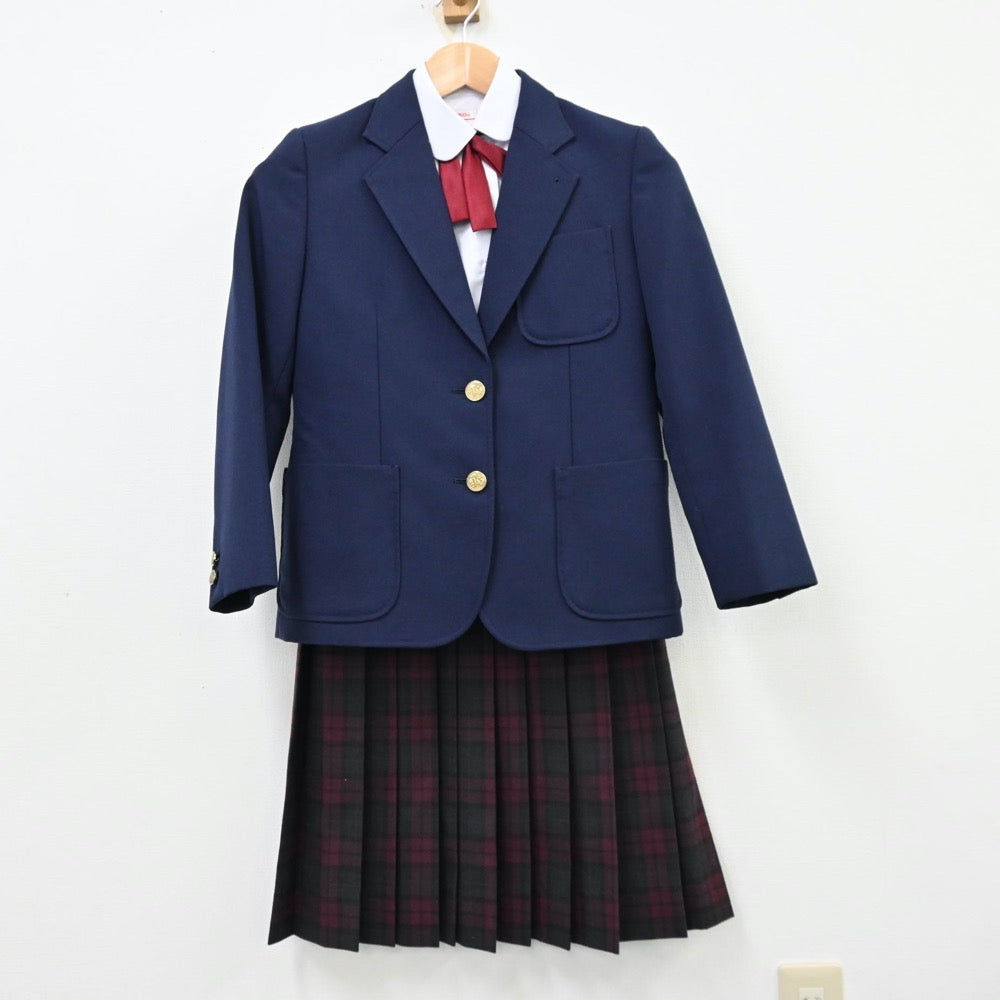 【中古】埼玉県 東中学校 女子制服 5点（ブレザー・シャツ・ベスト・スカート）sf012224