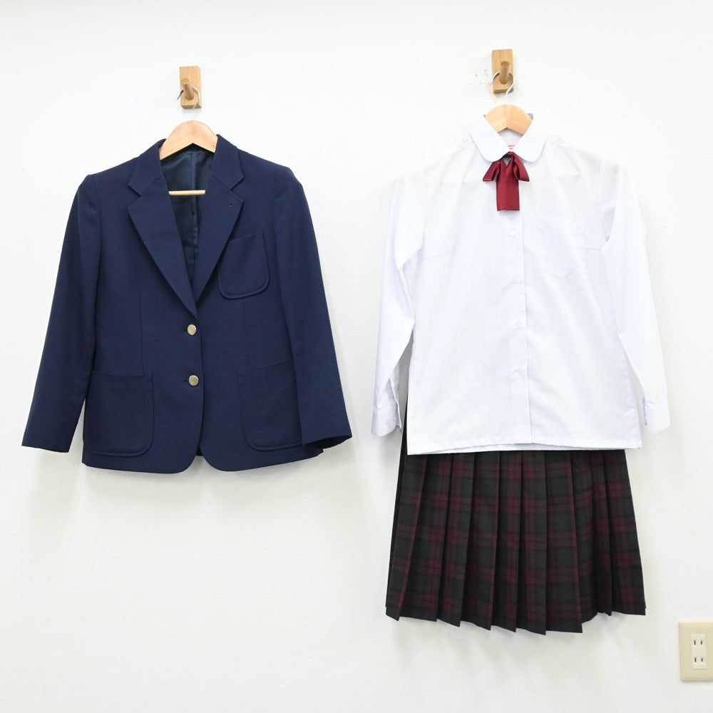 【中古】埼玉県 東中学校 女子制服 4点（ブレザー・シャツ・スカート）sf012225