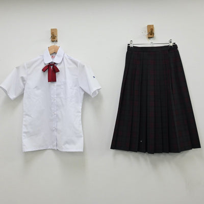 【中古】埼玉県 東中学校 女子制服 4点（シャツ・ベスト・スカート）sf012226