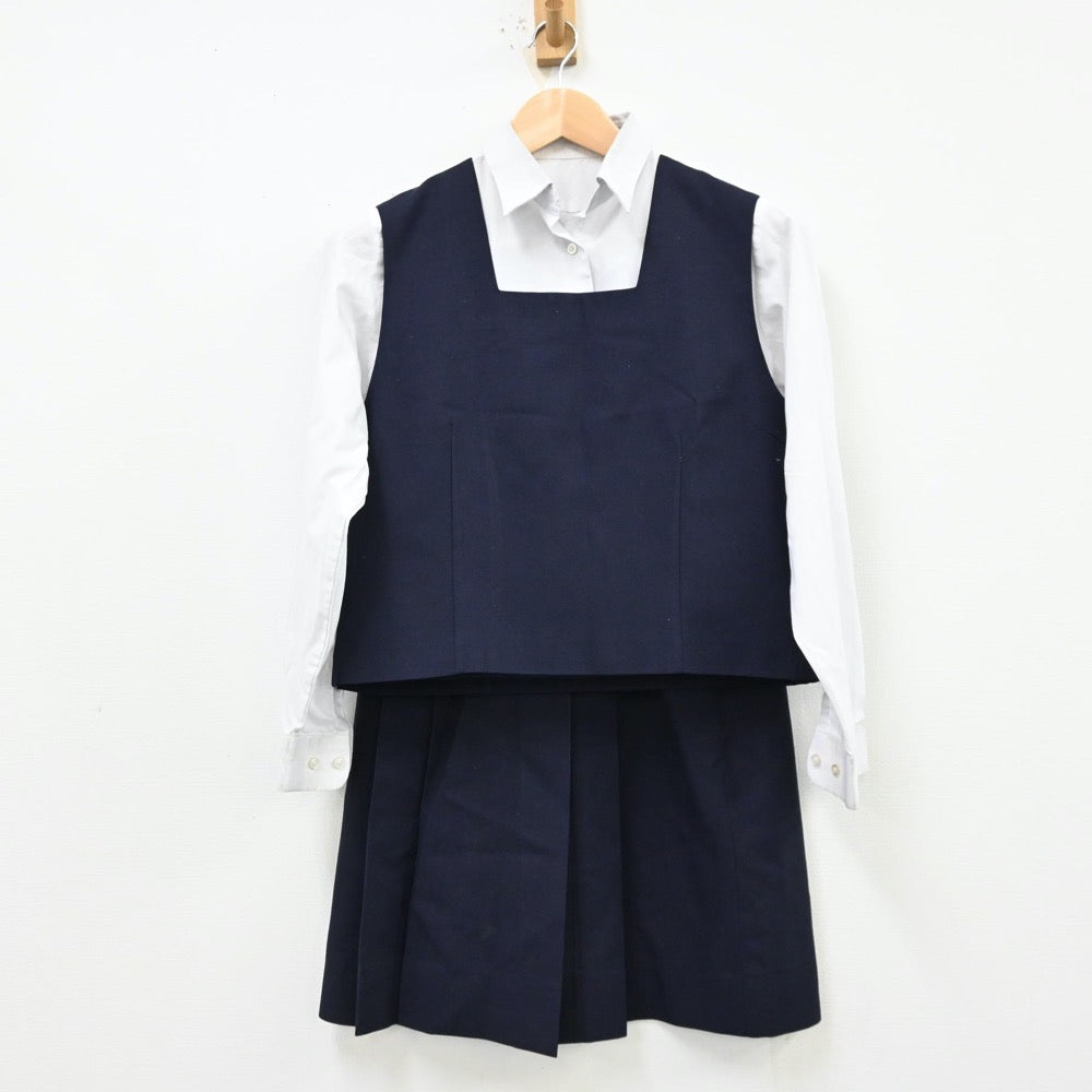 【中古】東京都 狛江第四中学校 女子制服 6点（ブレザー・シャツ・ベスト・スカート）sf012227