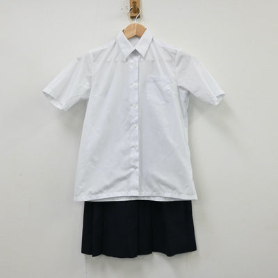 【中古】東京都 狛江第四中学校 女子制服 3点（シャツ・ベスト・スカート）sf012228