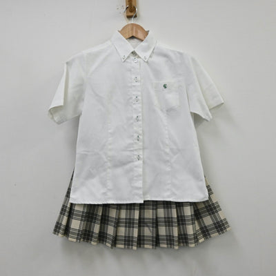 【中古】東京都 中央大学杉並高等学校 女子制服 3点（シャツ・シャツ・スカート）sf012231